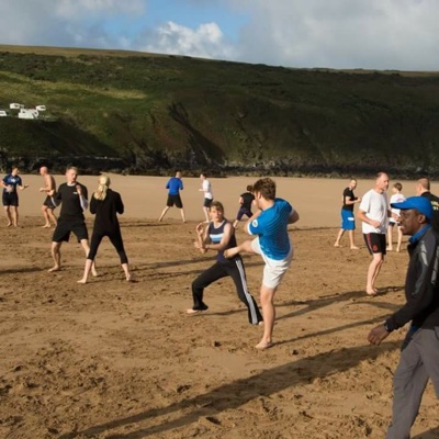 Training on the beach